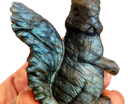 Labradorite Squirrel Carving Online now