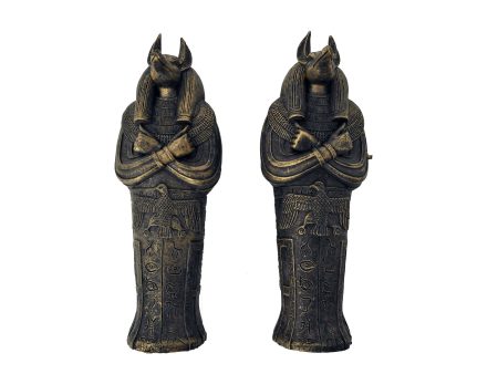 Anubis Sarcophagus With Mummy Box Cast Resin Replica - 3 Pieces Online Hot Sale