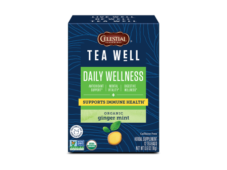 TeaWell Organic Ginger Mint Wellness Tea For Cheap