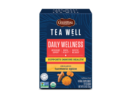 TeaWell Organic Turmeric Spice Wellness Tea Online now