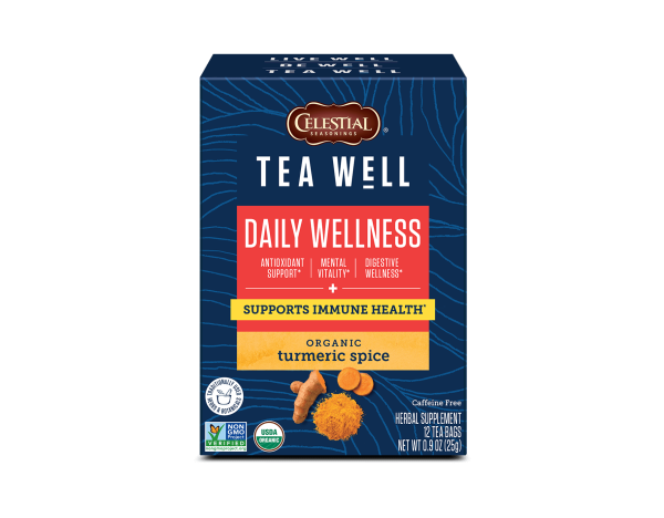 TeaWell Organic Turmeric Spice Wellness Tea Online now