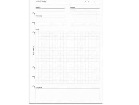 Meeting Notes Planner Inserts Hot on Sale