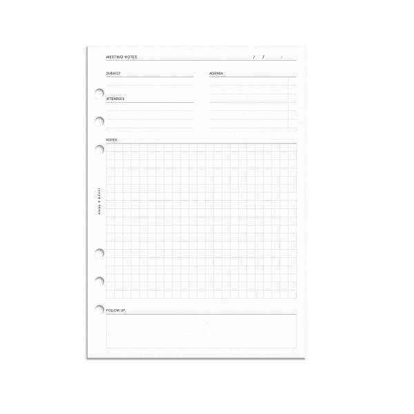 Meeting Notes Planner Inserts Hot on Sale