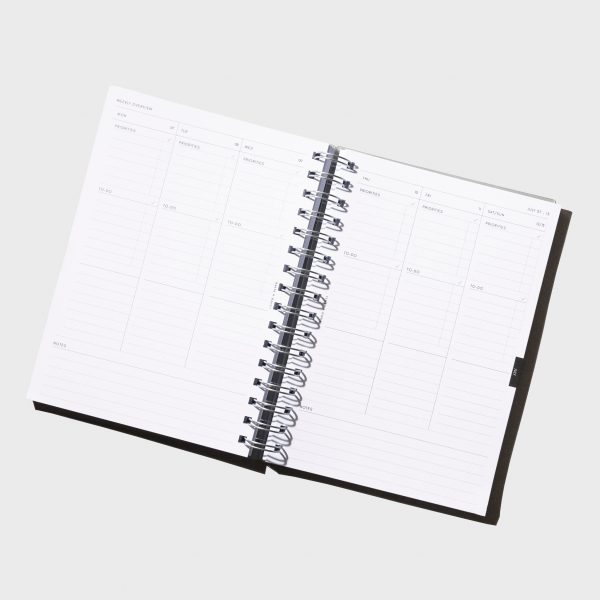 2025 Weekly Task Spiral Bound Notebook | Monday Start Online Sale