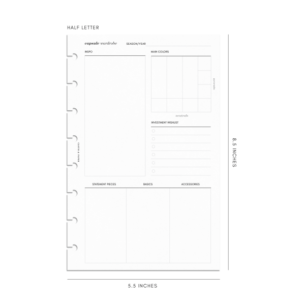 Capsule Wardrobe Inserts | Refreshed Layout Online