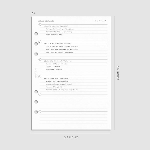 Detailed Task Planner Inserts Supply