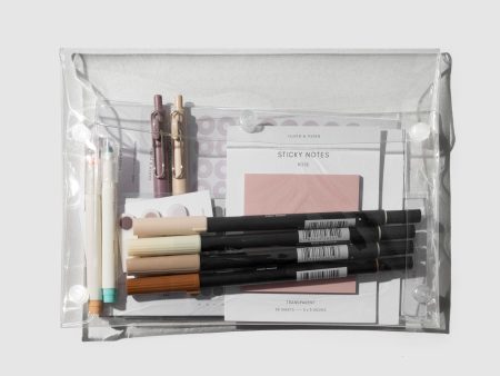 Essentials Pouch | Clear Snaps | Large Online Sale