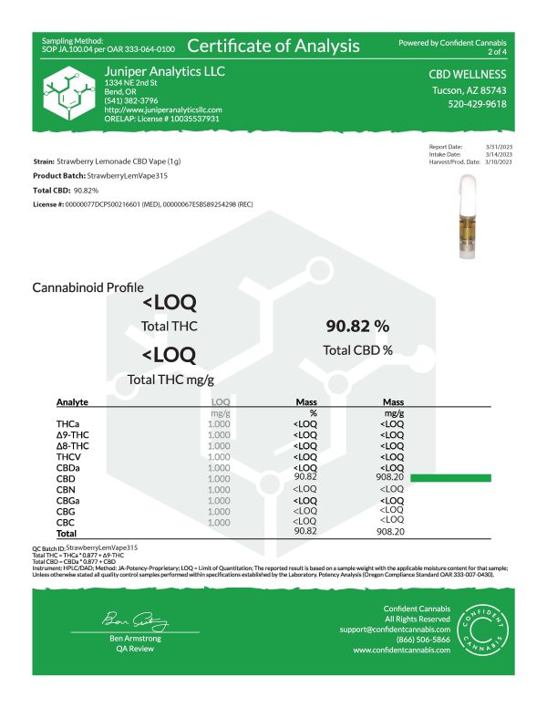 Strawberry Lemonade CBD Vape Discount