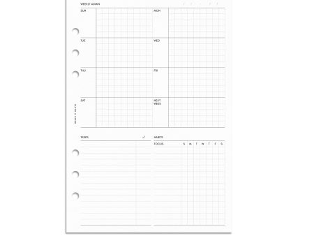 Weekly Admin Planner Inserts | Sunday Start For Discount