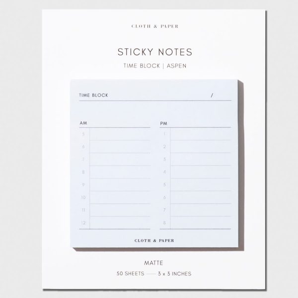 Time Block Sticky Note Supply