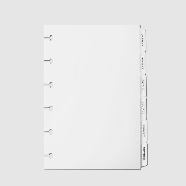 Monthly Side Tab Planner Dividers | Low Profile | Matte Cheap