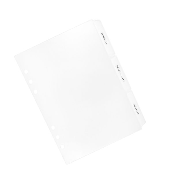 The Essentials Side Tab Planner Dividers | Glass Plastic Sale