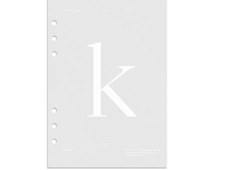 Monogram Vellum Planner Dashboard | K Cheap