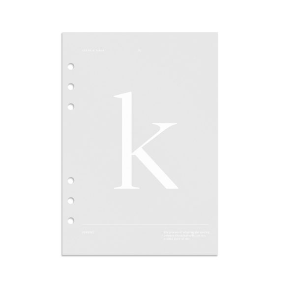 Monogram Vellum Planner Dashboard | K Cheap