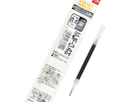 Zebra Sarasa Mark ON Pen Refill | 0.4 mm | Black Fashion