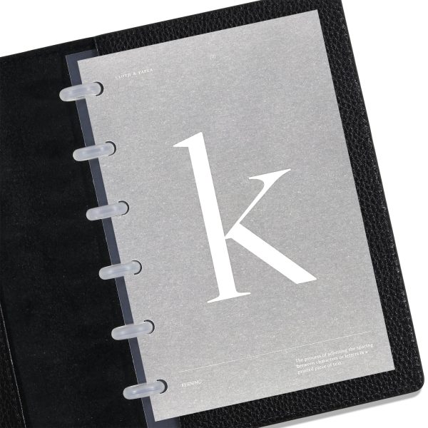 Monogram Vellum Planner Dashboard | K Cheap