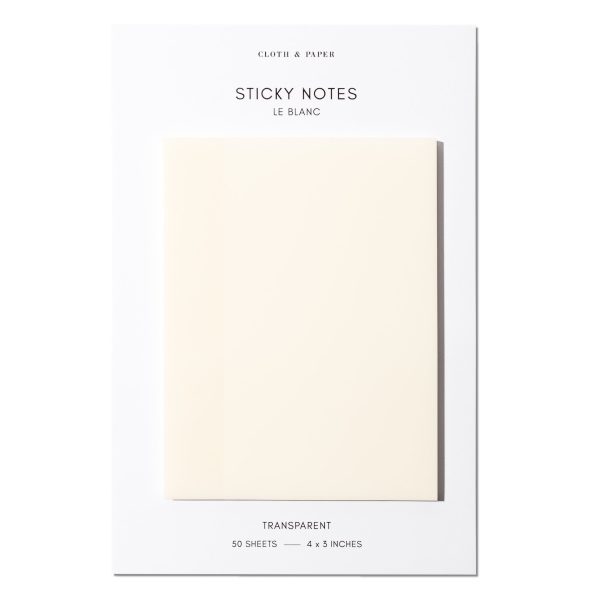 Transparent Rectangular Sticky Notes | Le Blanc | 4x3 Online Sale