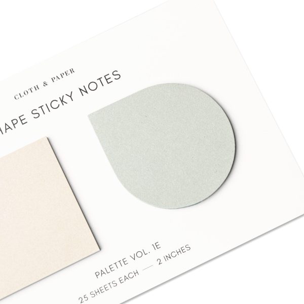 Shape Sticky Note Set | Square & Drop | Crêpe & Earl Grey Sale