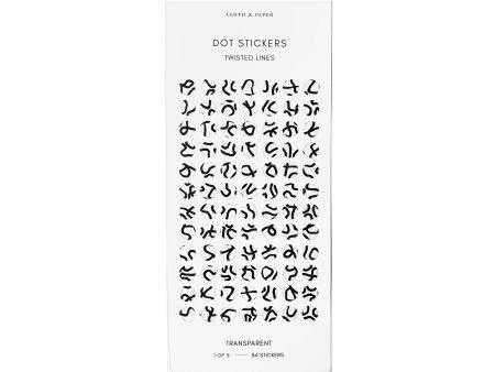 Twisted Lines Dot Sticker Set | Transparent For Cheap