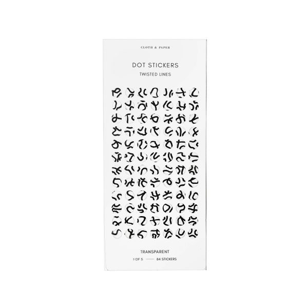 Twisted Lines Dot Sticker Set | Transparent For Cheap