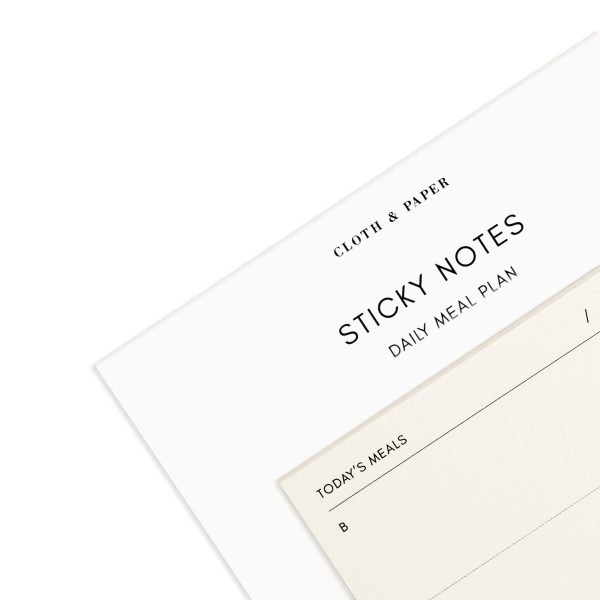 Daily Meal Plan Sticky Notes Fashion