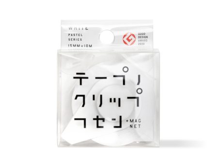 Yamato Clip Memo Tape + Magnet | Pastel Series | White Online now