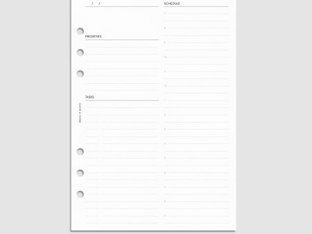 Undated Daily Planner Inserts | Refreshed Layout Online Hot Sale