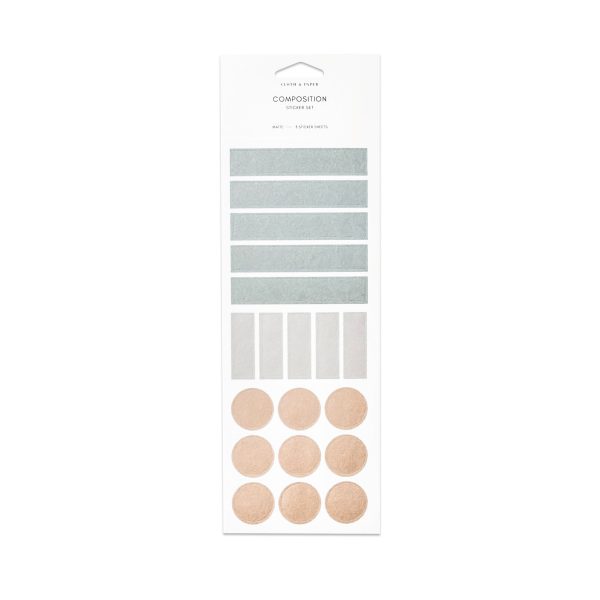 Composition Stickers | Earl Grey, Crêpe + Angora Supply