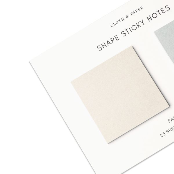 Shape Sticky Note Set | Square & Drop | Crêpe & Earl Grey Sale