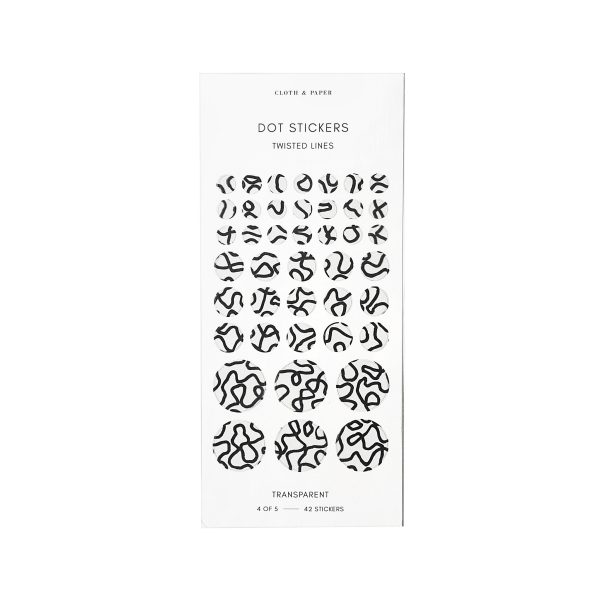 Twisted Lines Dot Sticker Set | Transparent For Cheap