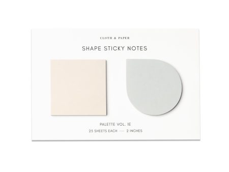 Shape Sticky Note Set | Square & Drop | Crêpe & Earl Grey Sale