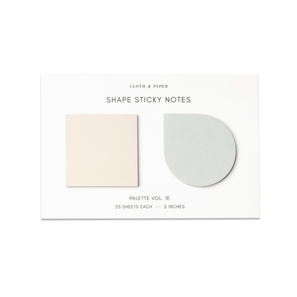 Shape Sticky Note Set | Square & Drop | Crêpe & Earl Grey Sale