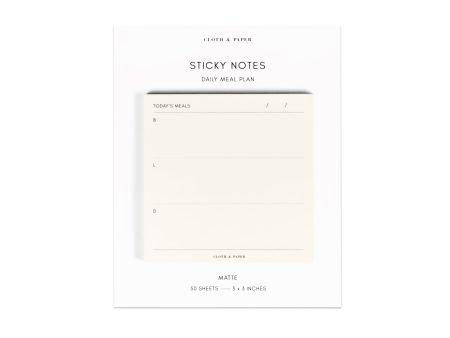 Daily Meal Plan Sticky Notes Fashion